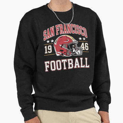 San Francisco Football Helmet T-Shirt - Fun Novelty Design for Adults - T-Shirt, Sweatshirt, Hoodie