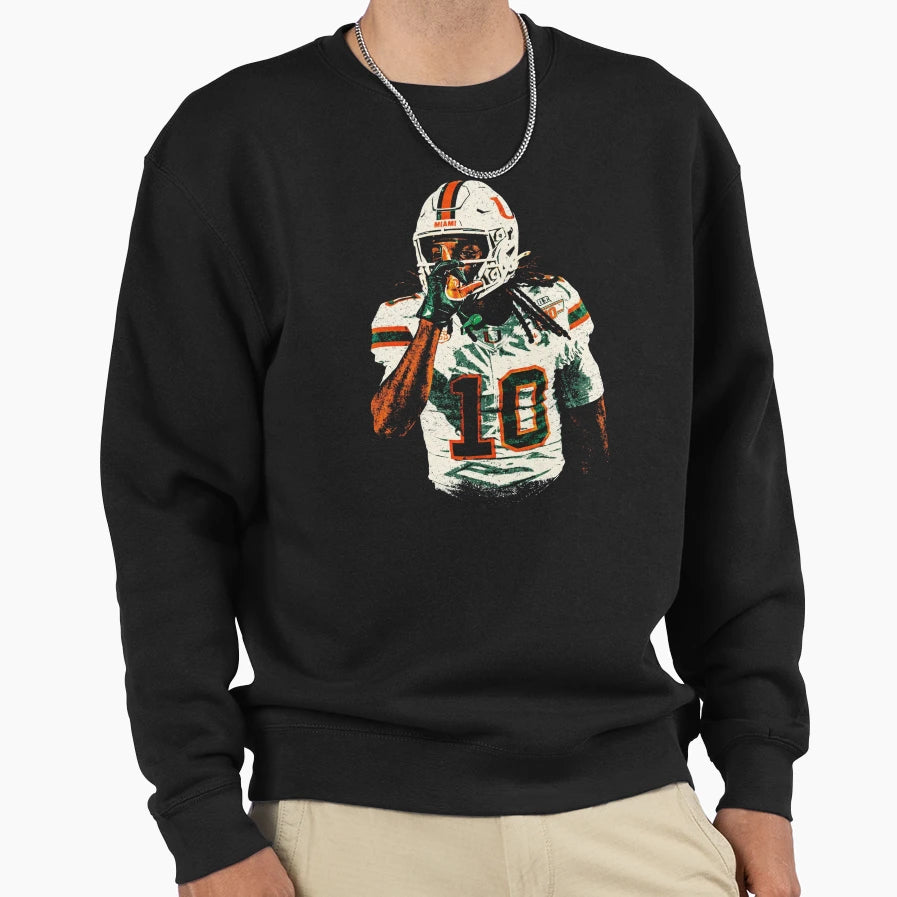 Malachi Toney Locked Miami Sweatshirt - Fun Novelty Design Unisex - T-Shirt, Sweatshirt, Hoodie