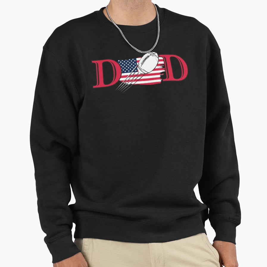 Funny Dad American Football Fathers Day Sweatshirt - Trendy Graphic Unisex - T-Shirt, Sweatshirt, Hoodie