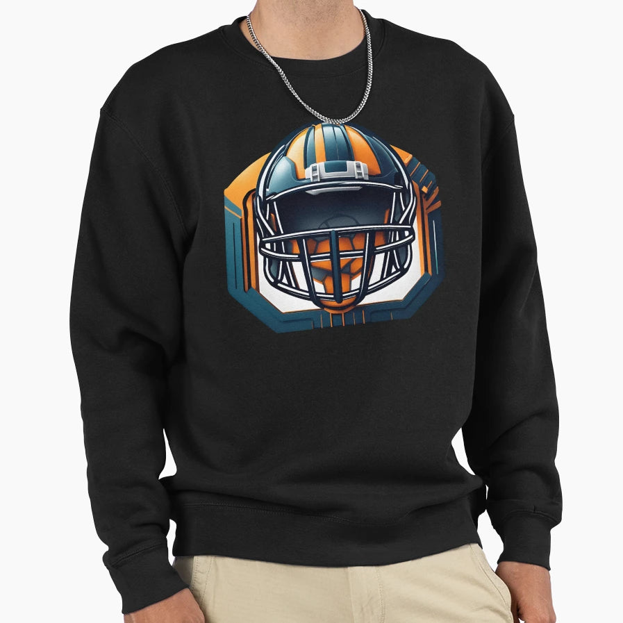 Football Helmet Sweatshirt - Casual Everyday Wear Men Women - T-Shirt, Sweatshirt, Hoodie