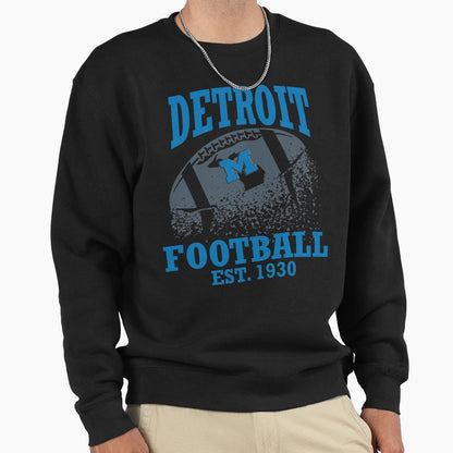 Detroit Football Sweatshirt - Aesthetic Graphic Men Women - T-Shirt, Sweatshirt, Hoodie