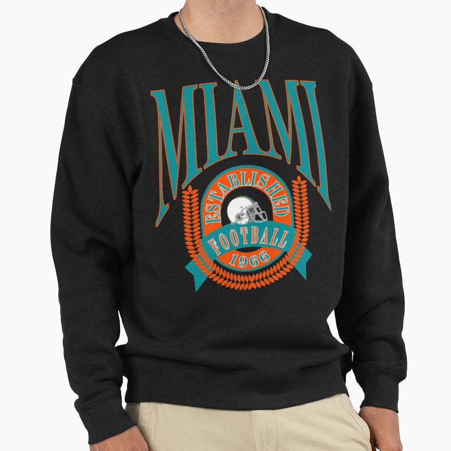 Football Miami Dolphins Sweatshirt - Casual Everyday Wear Men Women - T-Shirt, Sweatshirt, Hoodie