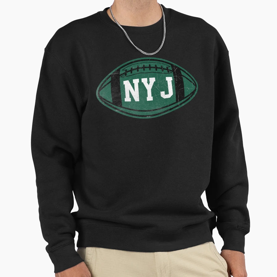 New York Throwback Football Sweatshirt - Graphic Print Unisex - T-Shirt, Sweatshirt, Hoodie
