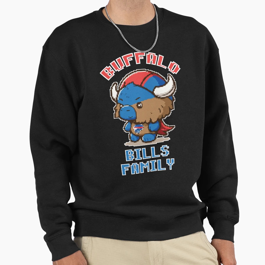 Buffalo Bills Mascot Family Sweatshirt - Unique Graphic Unisex - T-Shirt, Sweatshirt, Hoodie