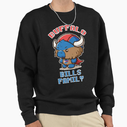 Buffalo Bills Mascot Family Sweatshirt - Unique Graphic Unisex - T-Shirt, Sweatshirt, Hoodie