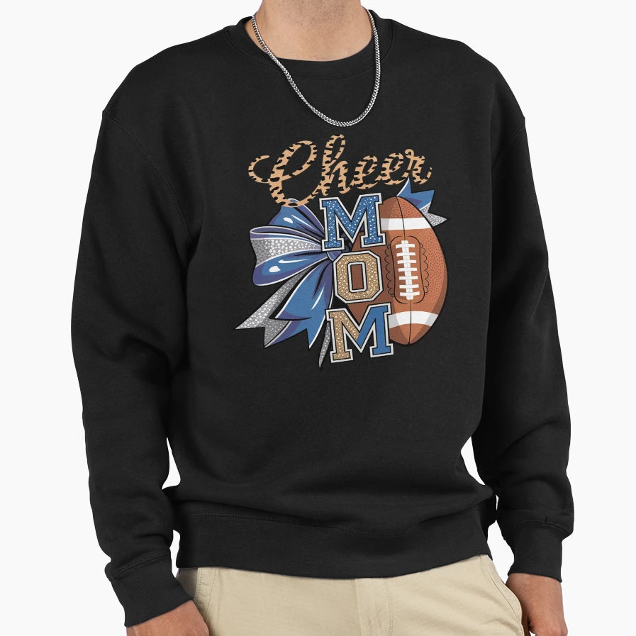 Cheer Mom Pom Pom Football Sweatshirt - Fun Novelty Design for Adults - T-Shirt, Sweatshirt, Hoodie
