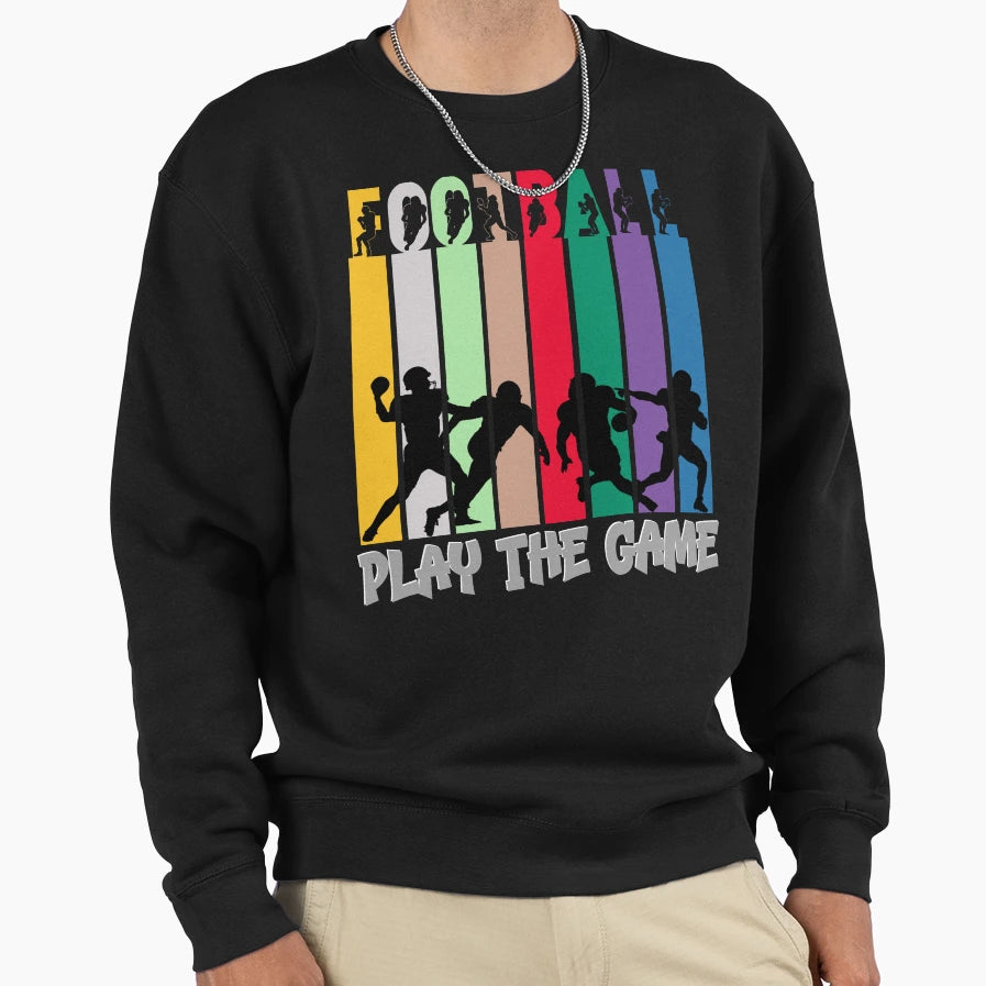 American Football Theme Play Game Sweatshirt - Unique Graphic for Adults - T-Shirt, Sweatshirt, Hoodie