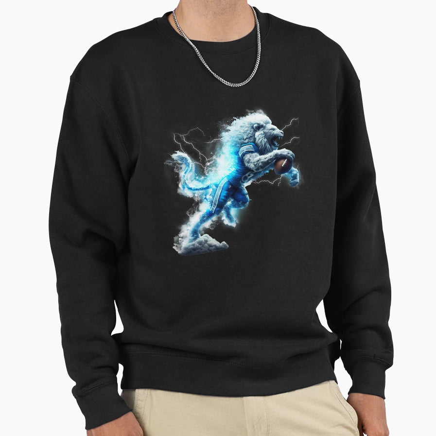 Lions American Football Lightning T-Shirt - Custom Art Print Men Women - T-Shirt, Sweatshirt, Hoodie
