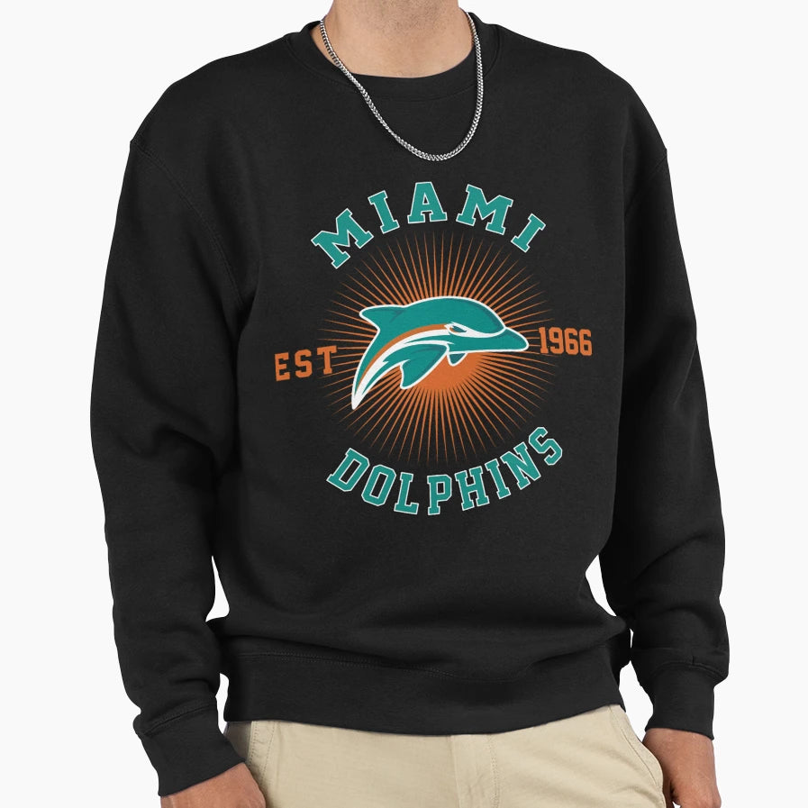 Art Miami Dolphins Sweatshirt - Streetwear Style for Adults - T-Shirt, Sweatshirt, Hoodie