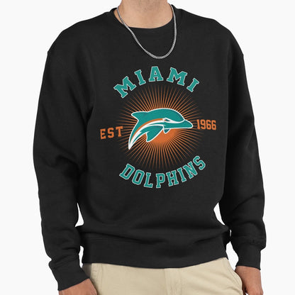 Art Miami Dolphins Sweatshirt - Streetwear Style for Adults - T-Shirt, Sweatshirt, Hoodie