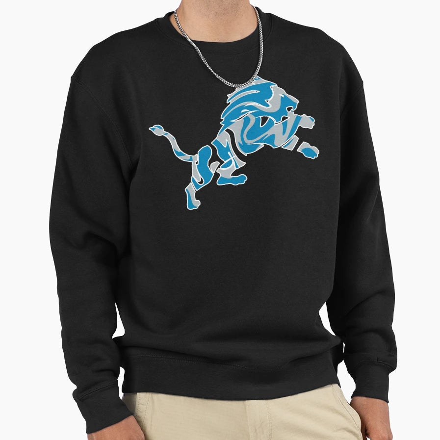 Detroit Lions Sweatshirt - Custom Art Print Men Women - T-Shirt, Sweatshirt, Hoodie