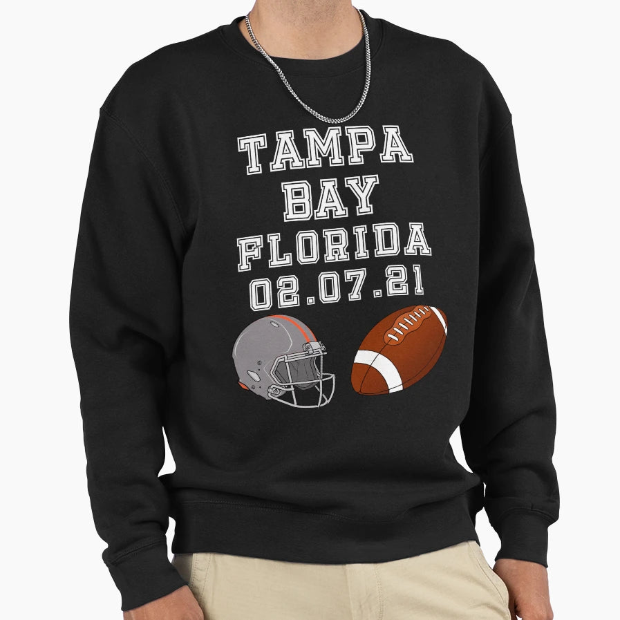 Tampa Bay 2021 Florida Sweatshirt - Casual Everyday Wear for Adults - T-Shirt, Sweatshirt, Hoodie