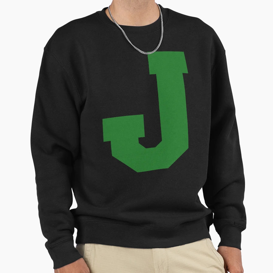 Alphabet Green J Sports Letter J Sweatshirt - Streetwear Style Men Women - T-Shirt, Sweatshirt, Hoodie