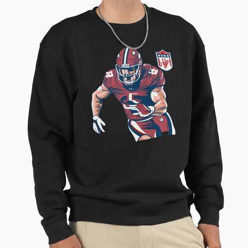 97 Player Touchdown Defensive End Sweatshirt - Trendy Graphic for Adults - T-Shirt, Sweatshirt, Hoodie