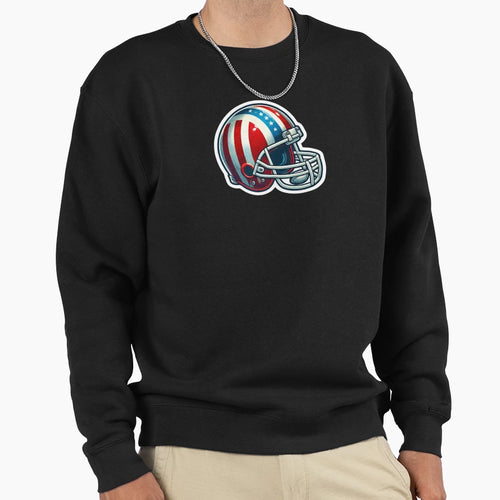 Patriotic Buffalo Helmet Sweatshirt - Novelty Apparel Men Women - T-Shirt, Sweatshirt, Hoodie