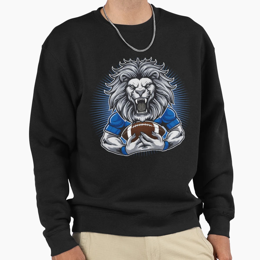 Detroit Lions Fierce Football Beast Sweatshirt - Fun Novelty Design Unisex - T-Shirt, Sweatshirt, Hoodie