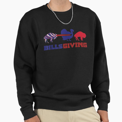 Happy Billsgiving Chicken Sweatshirt - Custom Art Print for Adults - T-Shirt, Sweatshirt, Hoodie