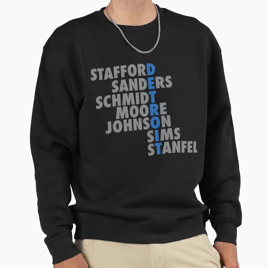 Detroit Lions All Time Greats Legacy Sweatshirt - Trendy Graphic for Adults - T-Shirt, Sweatshirt, Hoodie