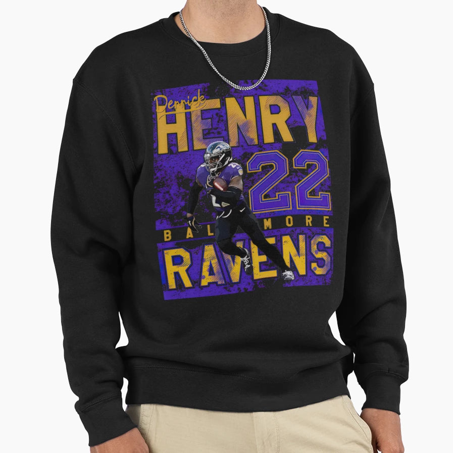 Art Baltimore Ravens Sweatshirt - Minimalist Print for Adults - T-Shirt, Sweatshirt, Hoodie