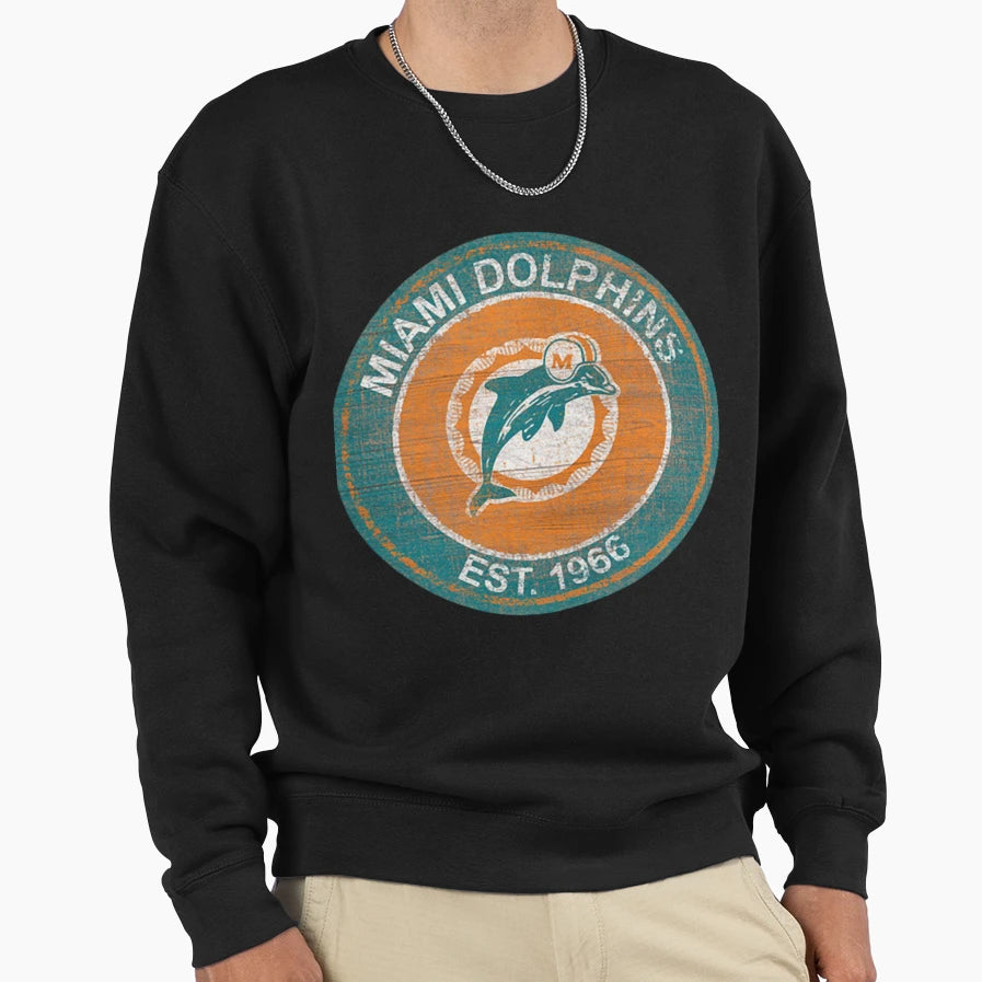 Art Miami Dolphins Sweatshirt - Trendy Graphic for Adults - T-Shirt, Sweatshirt, Hoodie