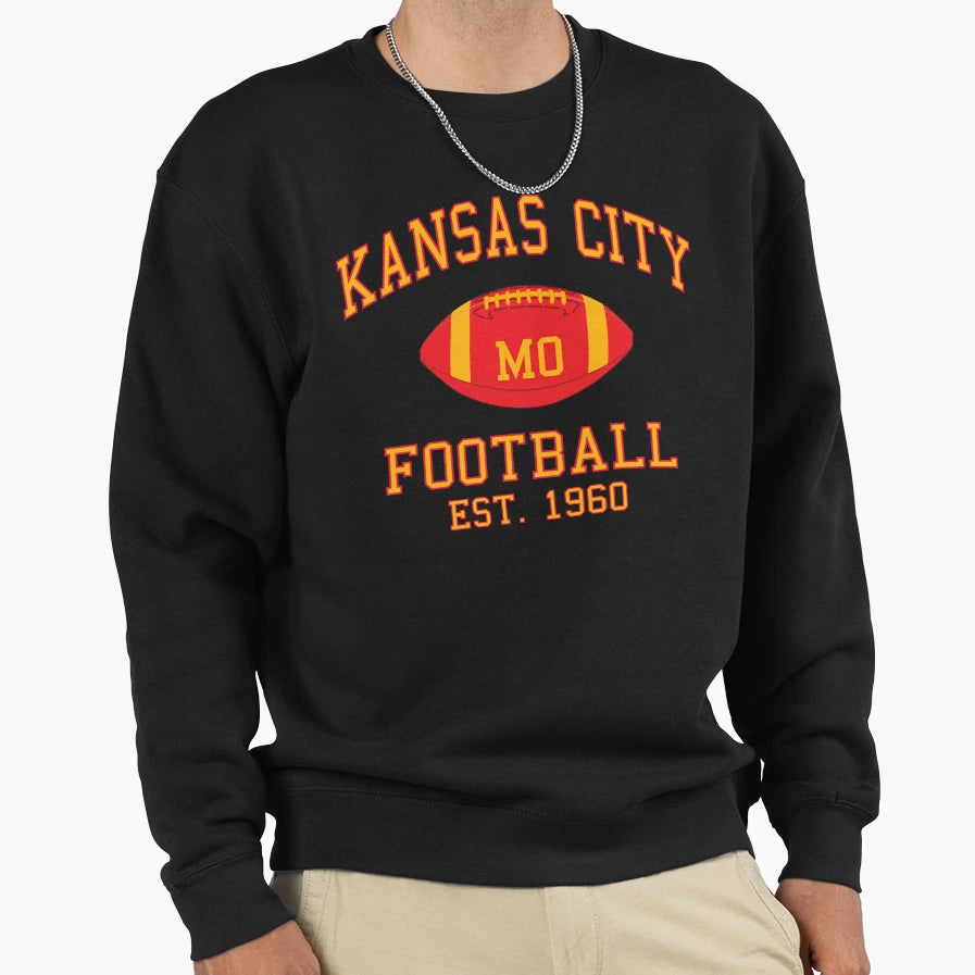 Kansas City Football Sweatshirt - Casual Everyday Wear Men Women - T-Shirt, Sweatshirt, Hoodie