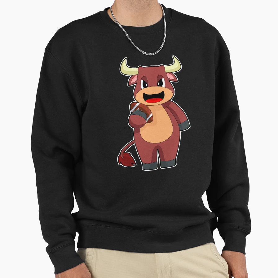 Bull American Football Sweatshirt - Minimalist Print Men Women - T-Shirt, Sweatshirt, Hoodie