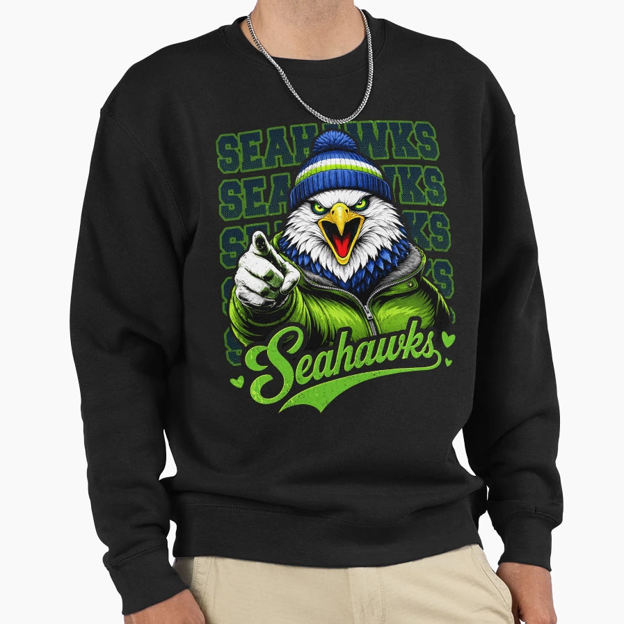 Seahawks Sweatshirt - Graphic Print for Adults - T-Shirt, Sweatshirt, Hoodie