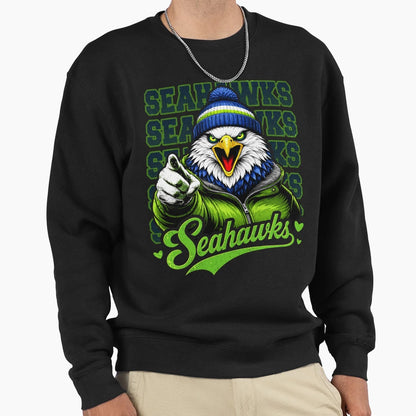 Seahawks Sweatshirt - Graphic Print for Adults - T-Shirt, Sweatshirt, Hoodie