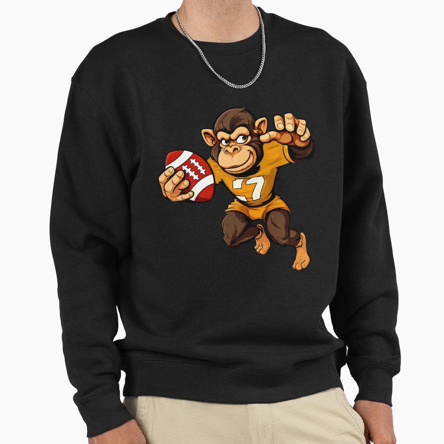 Monkey Rugby Sweatshirt - Aesthetic Graphic Men Women - T-Shirt, Sweatshirt, Hoodie
