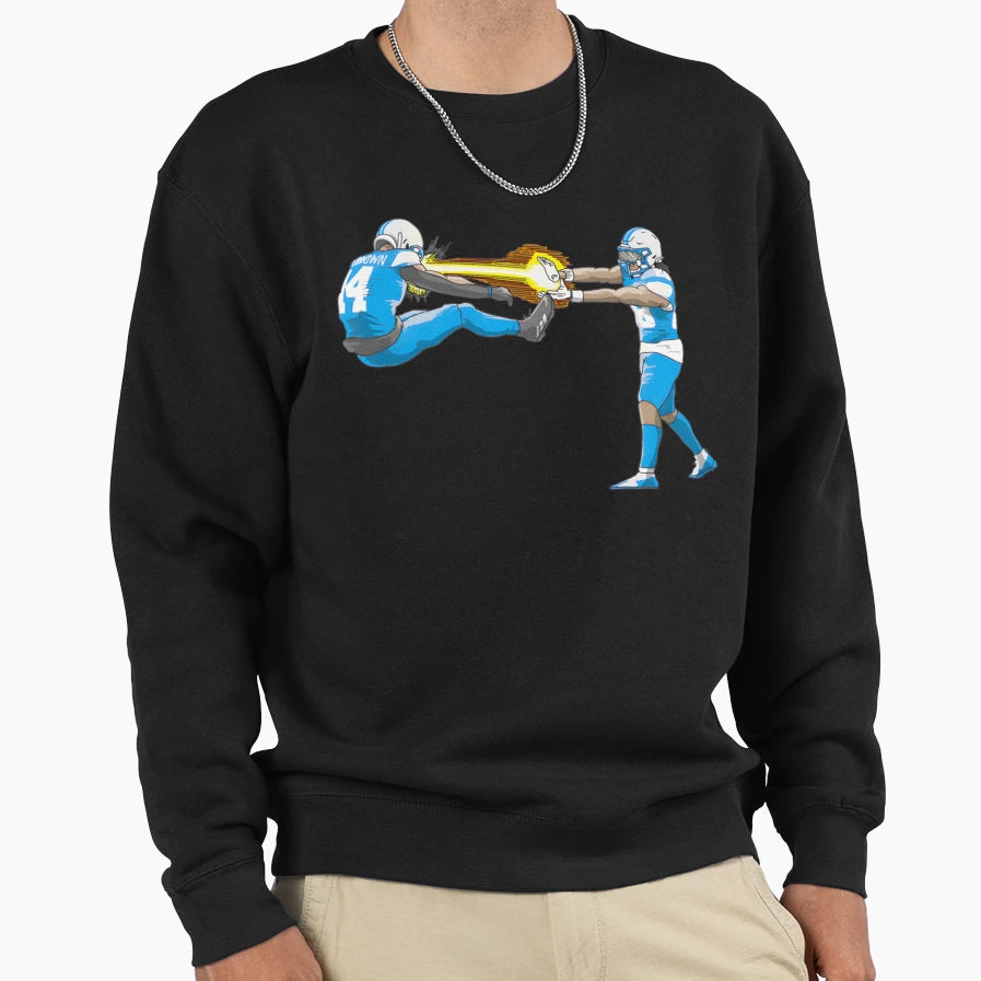 Amon Ra St Browns Iconic Energy Blast Sweatshirt - Custom Art Print Unisex - T-Shirt, Sweatshirt, Hoodie