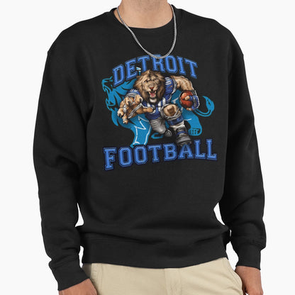 Detroit Football Sweatshirt - Custom Art Print Men Women - T-Shirt, Sweatshirt, Hoodie