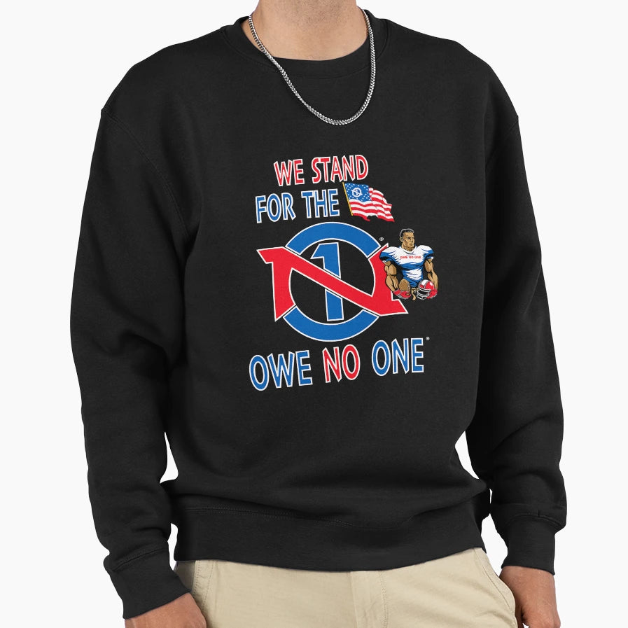 We Stand Flag Football Player Owe Sweatshirt - Aesthetic Graphic Men Women - T-Shirt, Sweatshirt, Hoodie