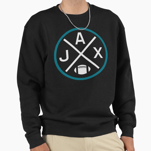 Jacksonville Football Emblem Jax Sweatshirt - Novelty Apparel Unisex - T-Shirt, Sweatshirt, Hoodie