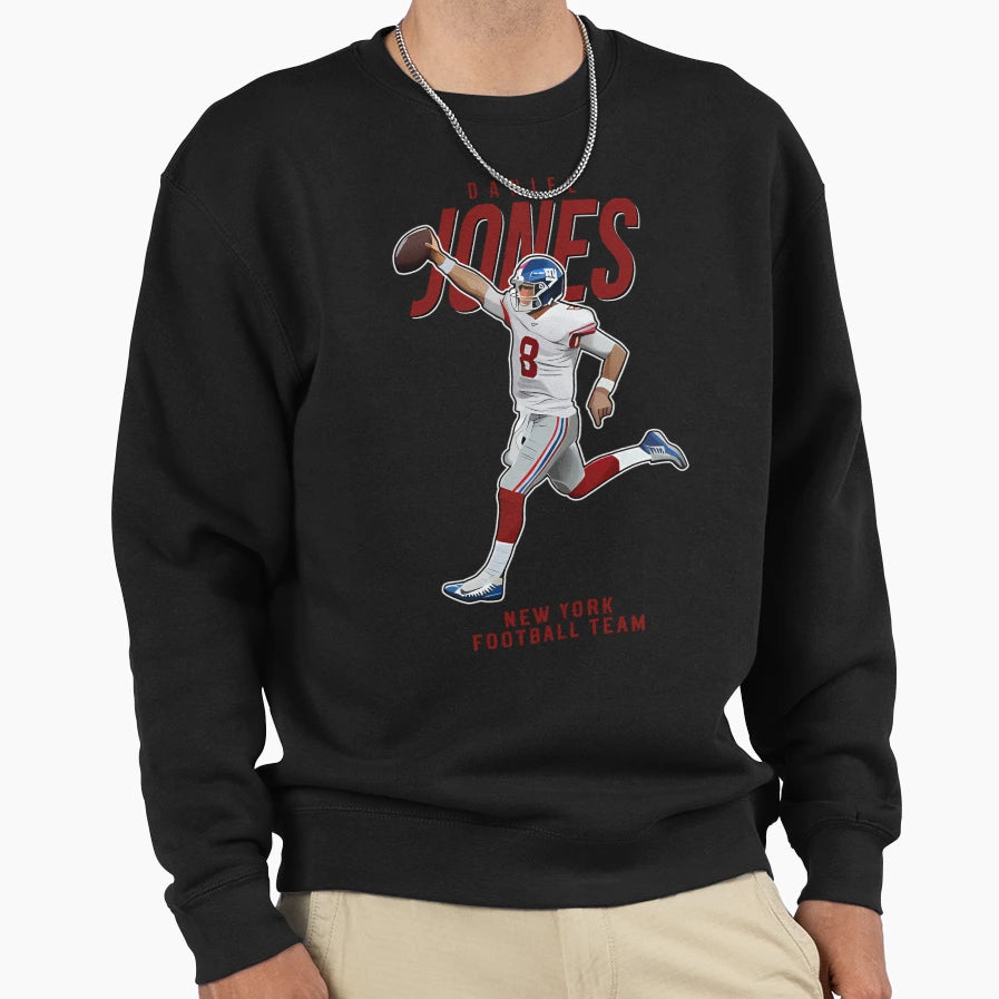 Daniel Jones 8 New York Football Team Sweatshirt - Aesthetic Graphic Unisex - T-Shirt, Sweatshirt, Hoodie