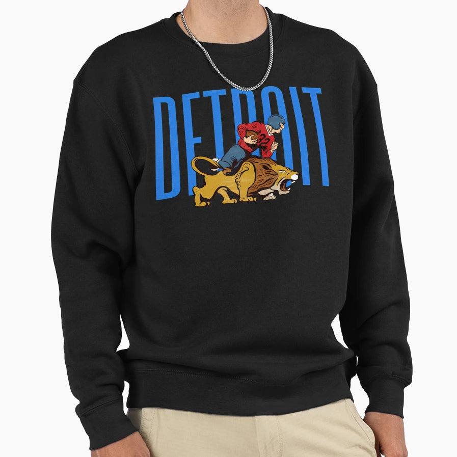 Detroit Lions Sweatshirt - Minimalist Print for Adults - T-Shirt, Sweatshirt, Hoodie