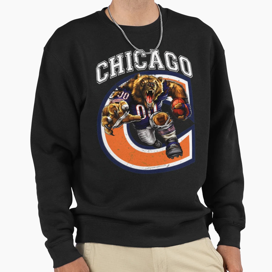Chicago Football Sweatshirt - Novelty Apparel for Adults - T-Shirt, Sweatshirt, Hoodie