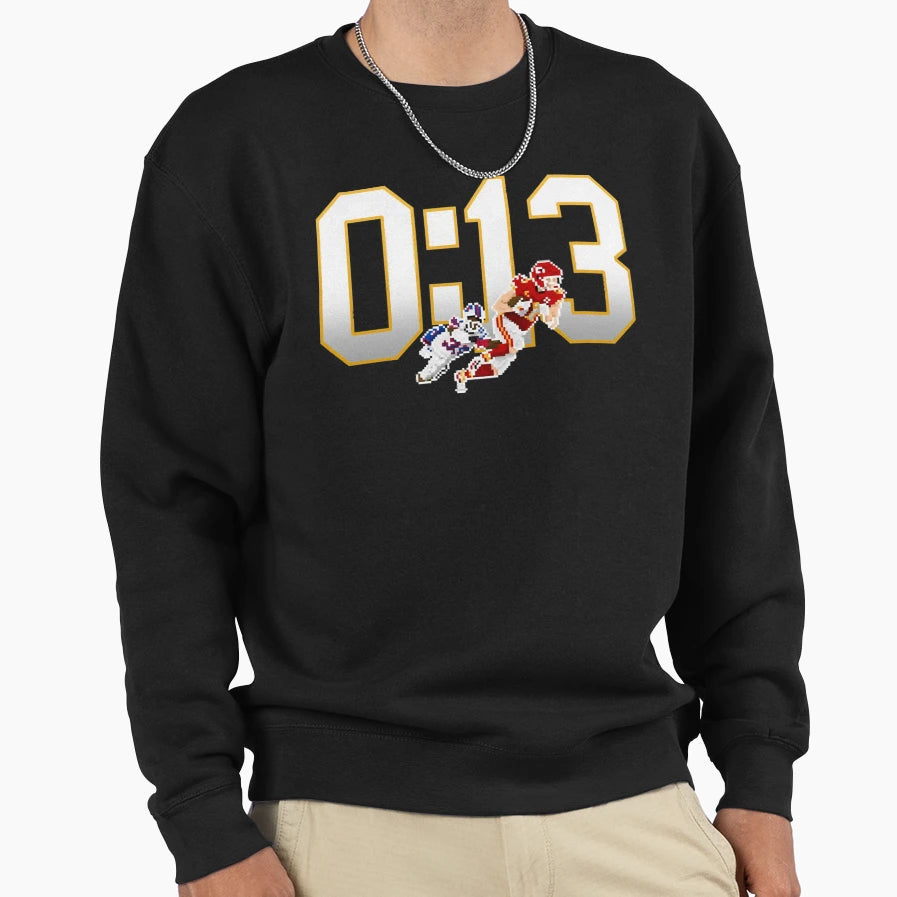 13 Seconds Sweatshirt - Fun Novelty Design for Adults - T-Shirt, Sweatshirt, Hoodie