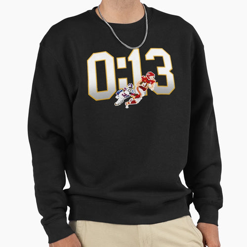 13 Seconds Sweatshirt - Fun Novelty Design for Adults - T-Shirt, Sweatshirt, Hoodie