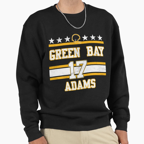 Green Bay Football 17 Adams T-Shirt - Trendy Graphic for Adults - T-Shirt, Sweatshirt, Hoodie