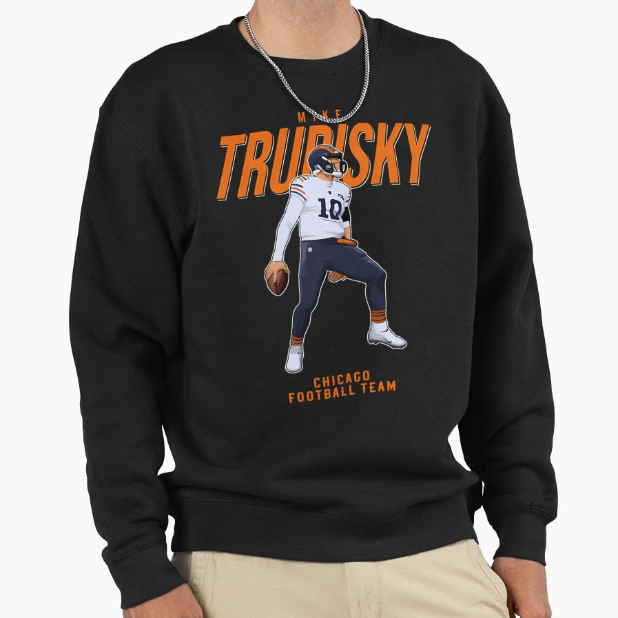 Mitchell Trubisky 10 Chicago Sweatshirt - Minimalist Print Men Women - T-Shirt, Sweatshirt, Hoodie