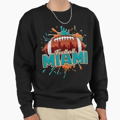 Miami Football Sweatshirt - Fun Novelty Design Men Women - T-Shirt, Sweatshirt, Hoodie