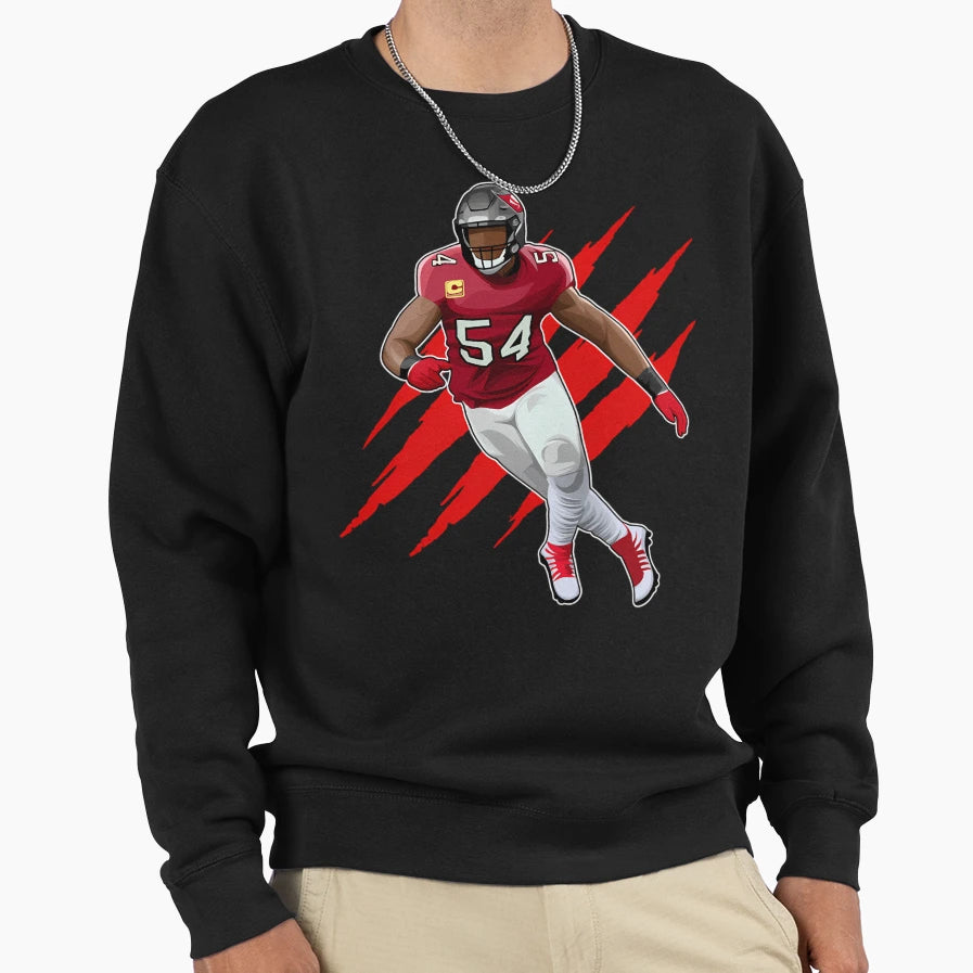 Lavonte David Coverage Area 54 Claw Sweatshirt - Trendy Graphic for Adults - T-Shirt, Sweatshirt, Hoodie