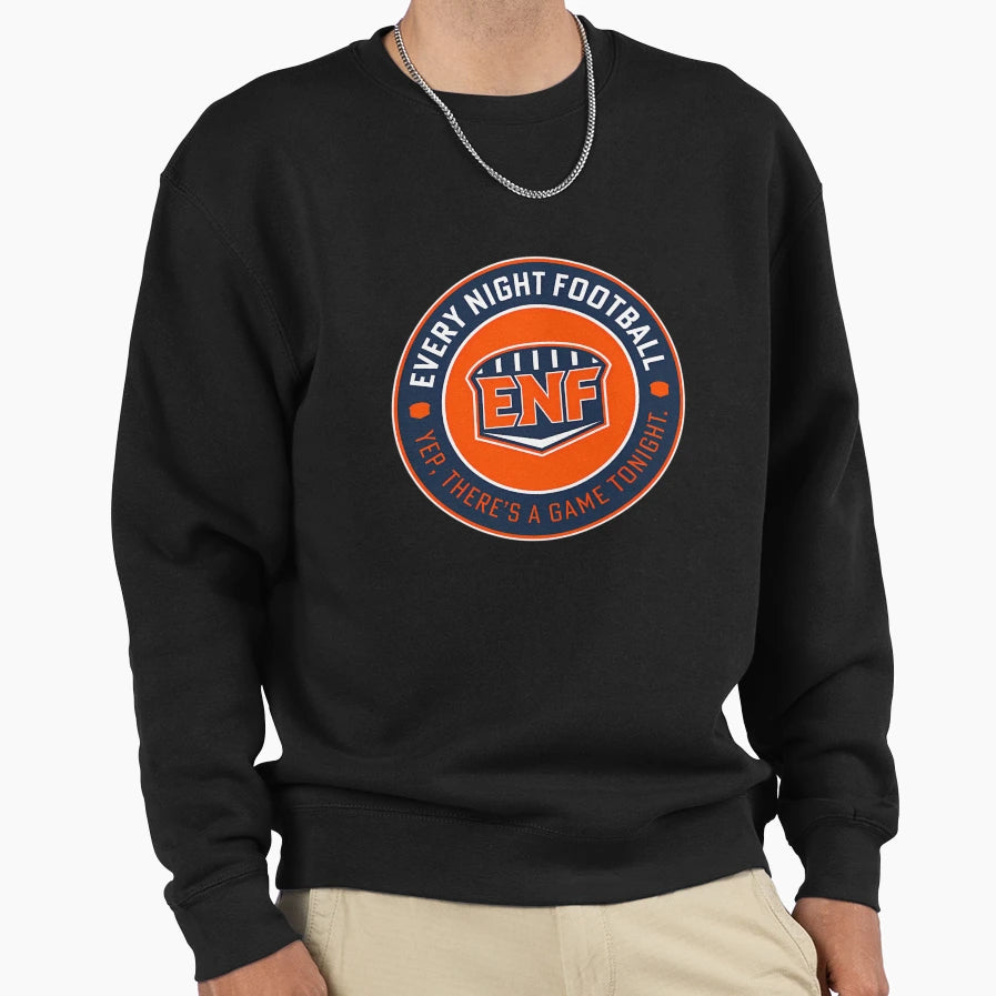 Every Night Football Circular Navy Sweatshirt - Minimalist Print Unisex - T-Shirt, Sweatshirt, Hoodie