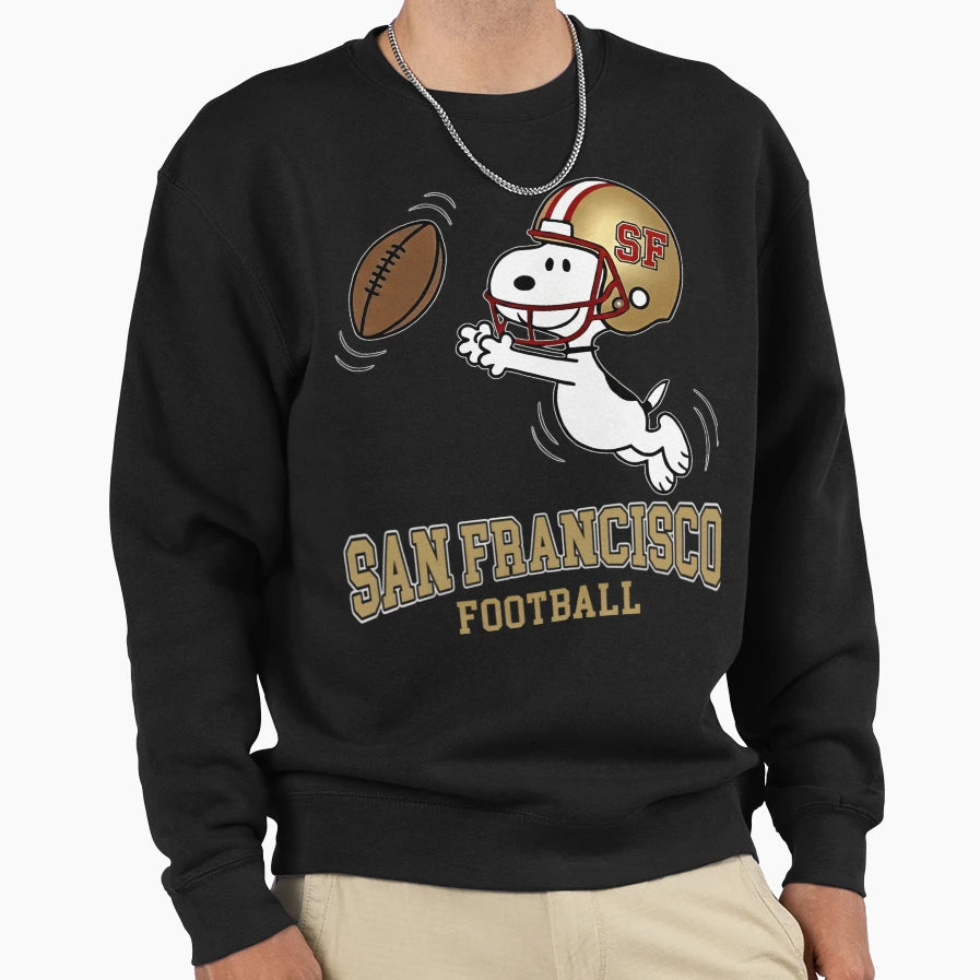 San Francisco Football Snoopy Sweatshirt - Aesthetic Graphic for Adults - T-Shirt, Sweatshirt, Hoodie