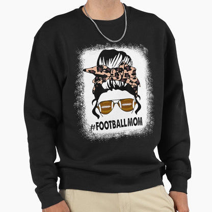 Bleached Football Leopard And Messy Sweatshirt - Aesthetic Graphic Unisex - T-Shirt, Sweatshirt, Hoodie