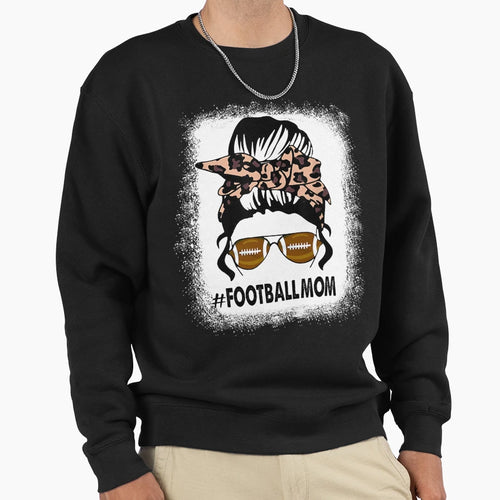 Bleached Football Leopard And Messy Sweatshirt - Aesthetic Graphic Unisex - T-Shirt, Sweatshirt, Hoodie