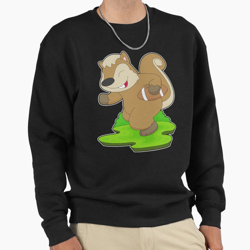 Squirrel American Football Sweatshirt - Custom Art Print Men Women - T-Shirt, Sweatshirt, Hoodie