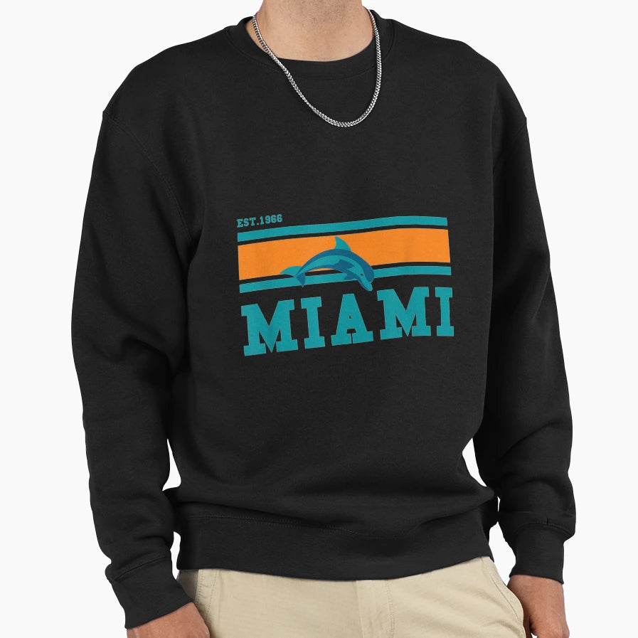 Miami Est 1966 Sports Team Athletic Sweatshirt - Graphic Print Unisex - T-Shirt, Sweatshirt, Hoodie