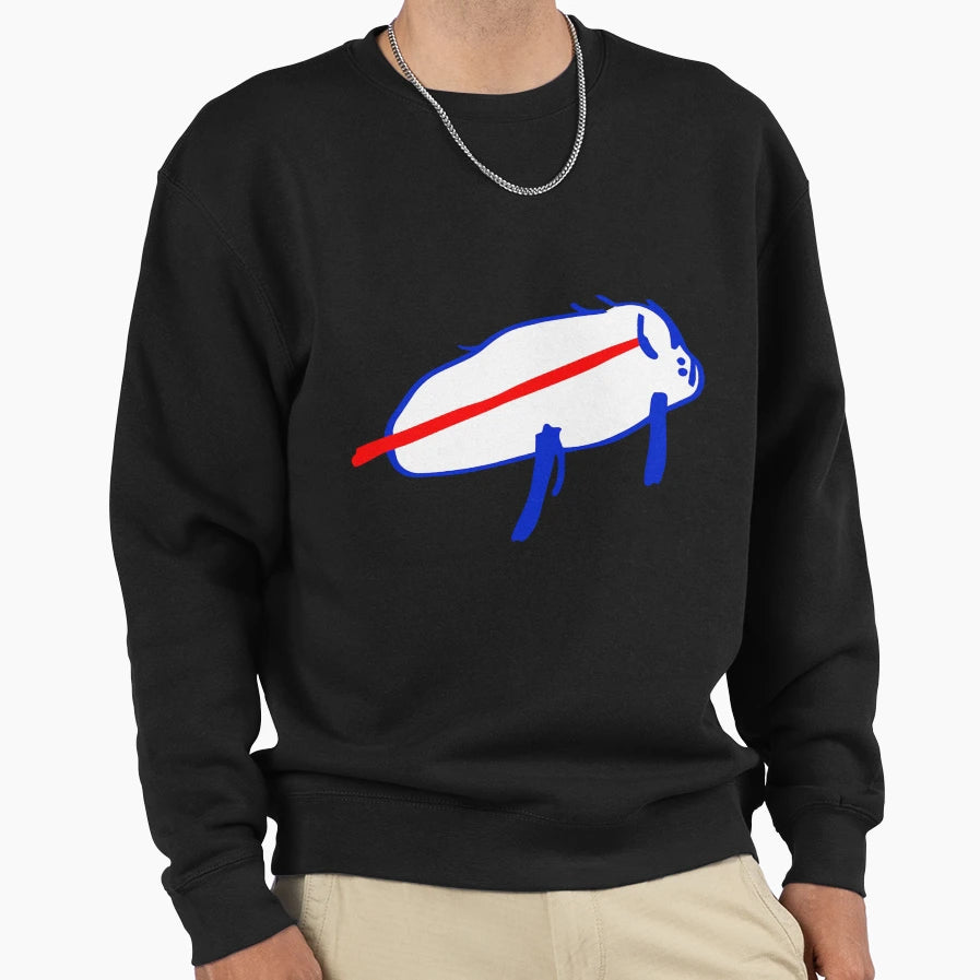 JA Potato Buffalo Drawing Sweatshirt - Minimalist Print Men Women - T-Shirt, Sweatshirt, Hoodie