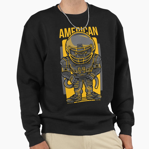 American Football Player Sweatshirt - Novelty Apparel Men Women - T-Shirt, Sweatshirt, Hoodie